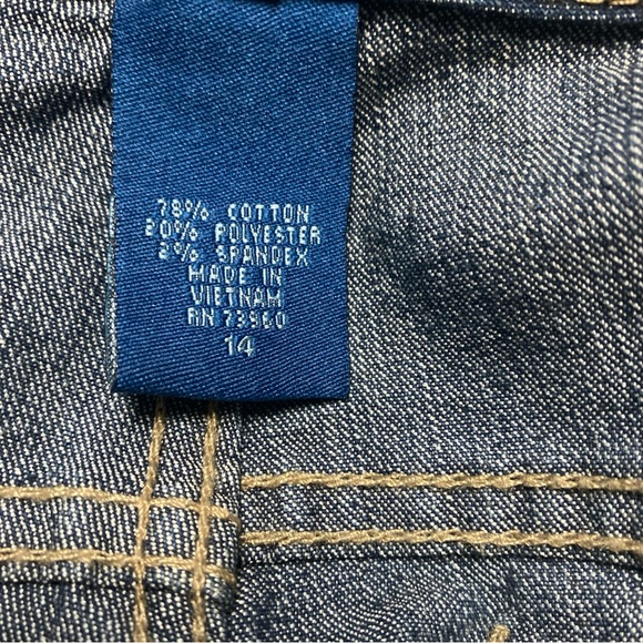 Avenue Jeans Modern Fit Stretch Dark Blue Denim Capris Size 14 - Picture 7 of 7